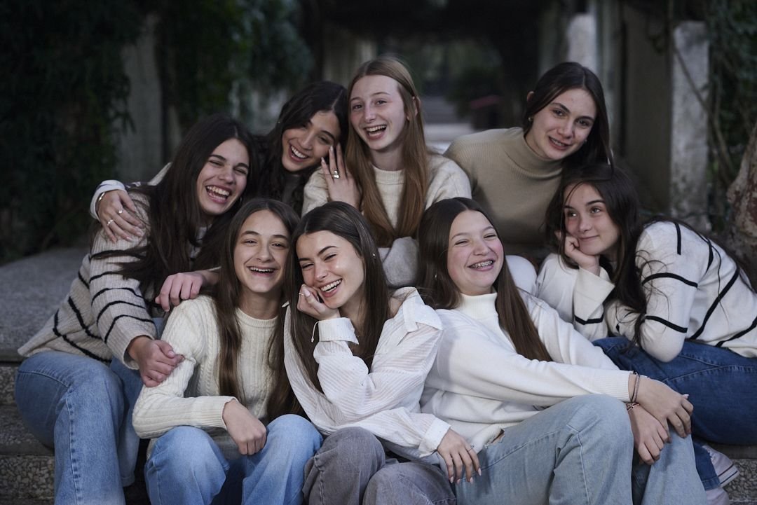 sesión de amigas de Cata para sus 15