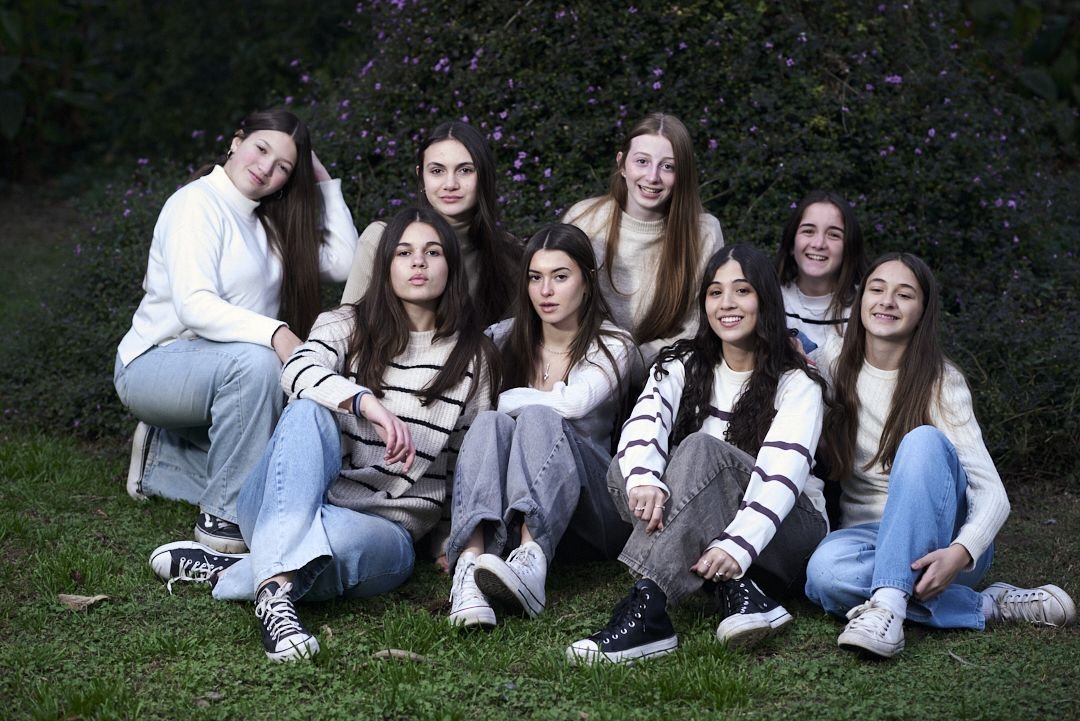 sesión de amigas al aire libre
